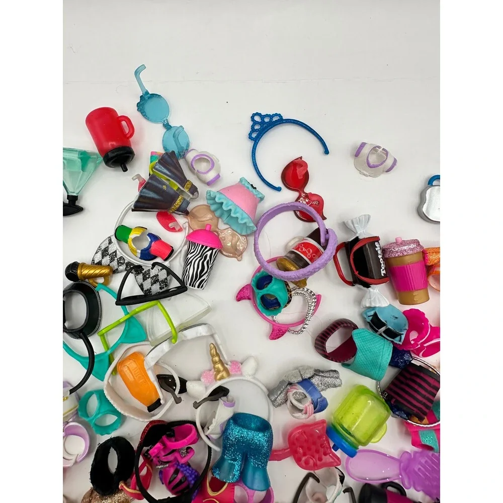 LOL Surprise Doll Accessories Lot Clothes‎ Bottles Purses Headbands